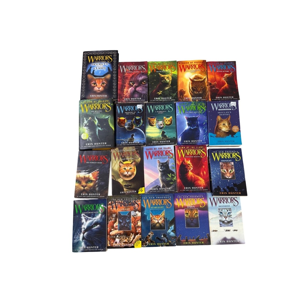 LOT OF 20 Erin Hunter Warriors Books Mixed Series Fantasy Kids Adventure Novel